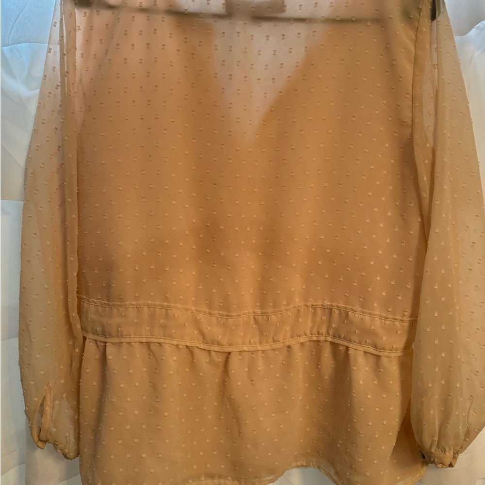 Loft pale pink Swiss dot top euc - Picture 7 of 9